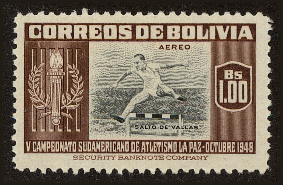Front view of Bolivia C153 collectors stamp