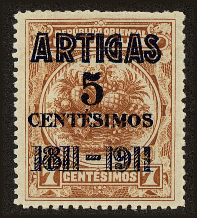 Front view of Uruguay 198 collectors stamp