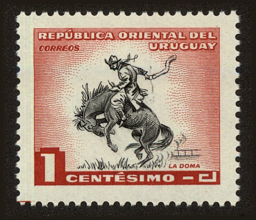 Front view of Uruguay 606 collectors stamp