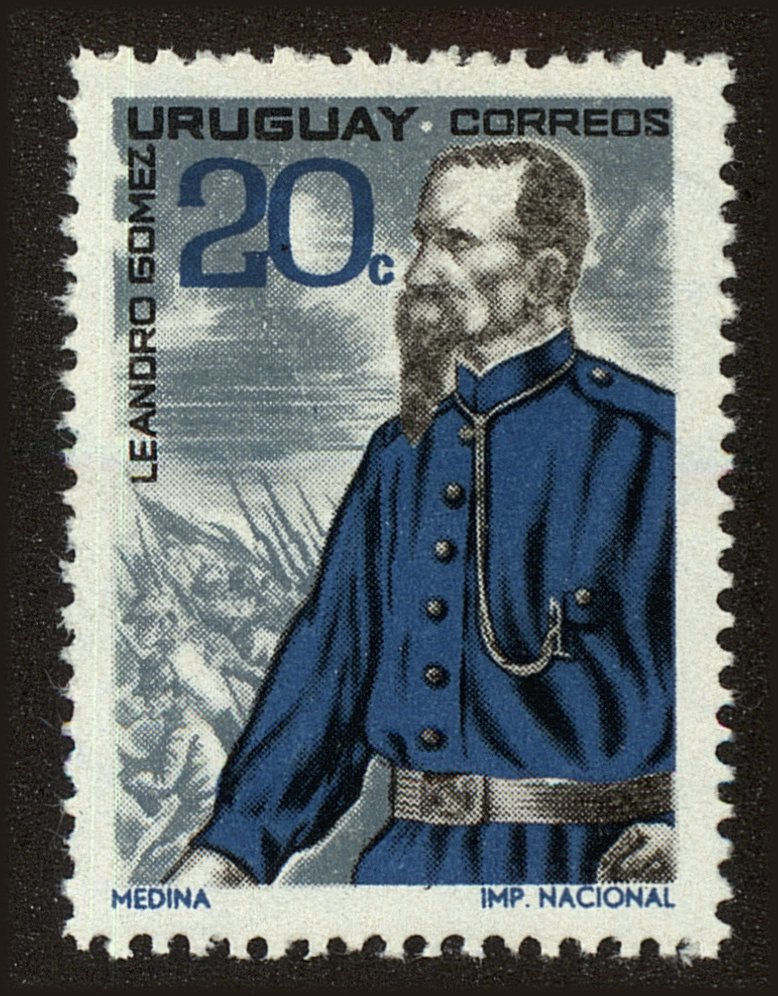 Front view of Uruguay 737 collectors stamp