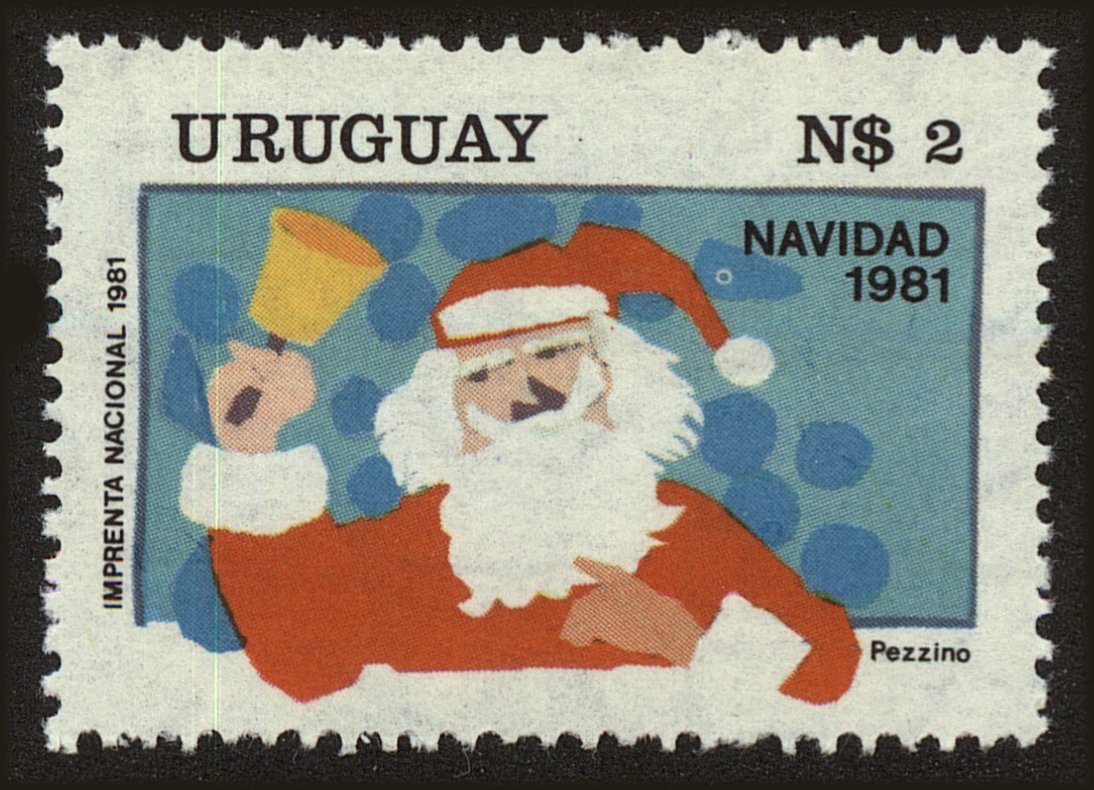 Front view of Uruguay 1119 collectors stamp