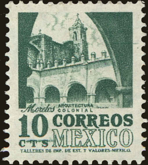 Front view of Mexico 876 collectors stamp
