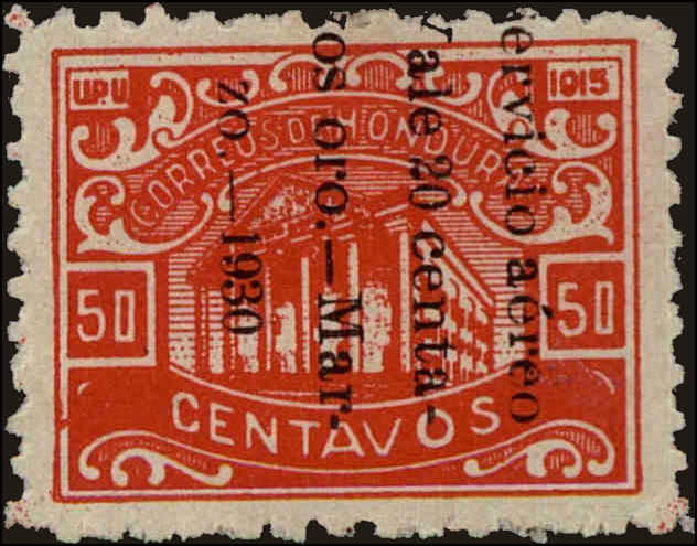 Front view of Honduras C28 collectors stamp