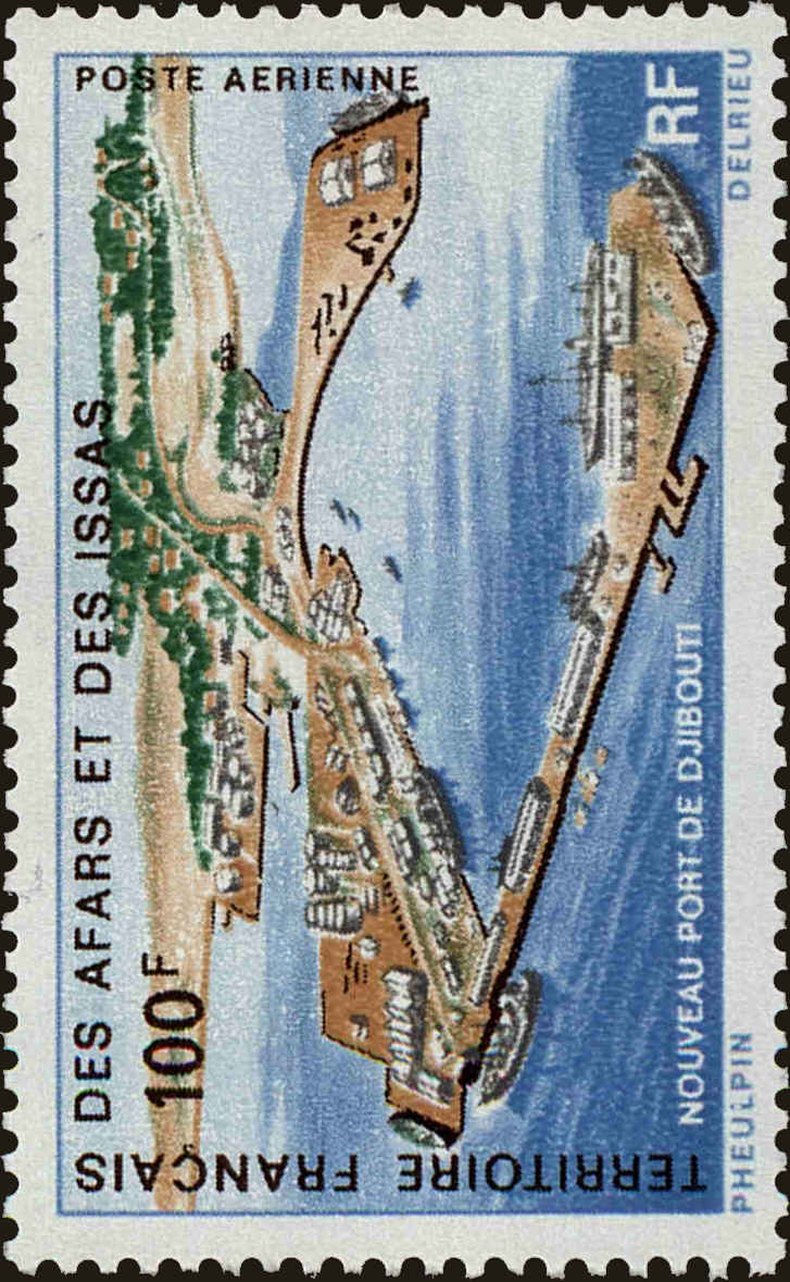 Front view of Afars and Issas C61 collectors stamp