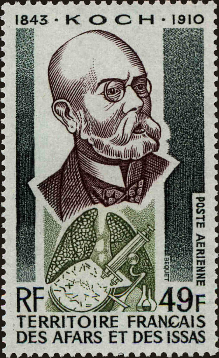 Front view of Afars and Issas C87 collectors stamp