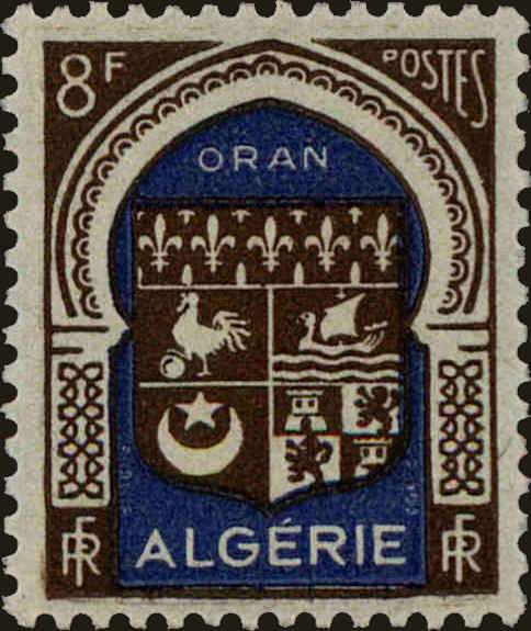 Front view of Algeria 223 collectors stamp