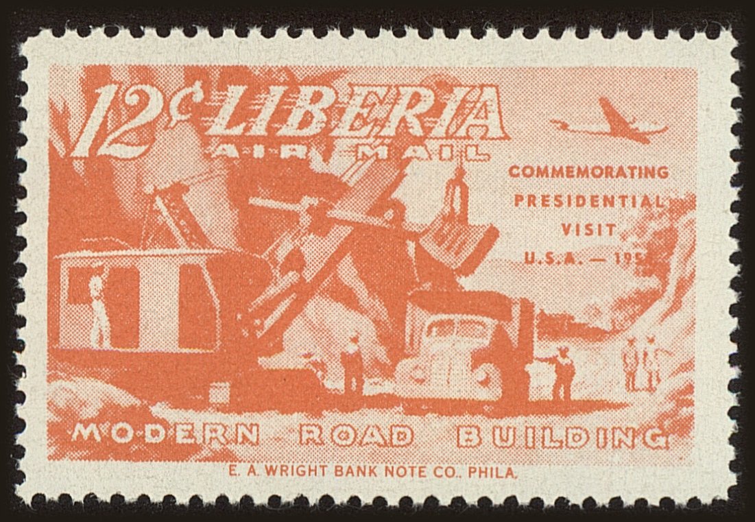 Front view of Liberia C82 collectors stamp