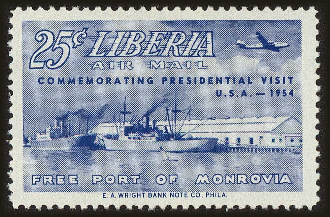 Front view of Liberia C83 collectors stamp