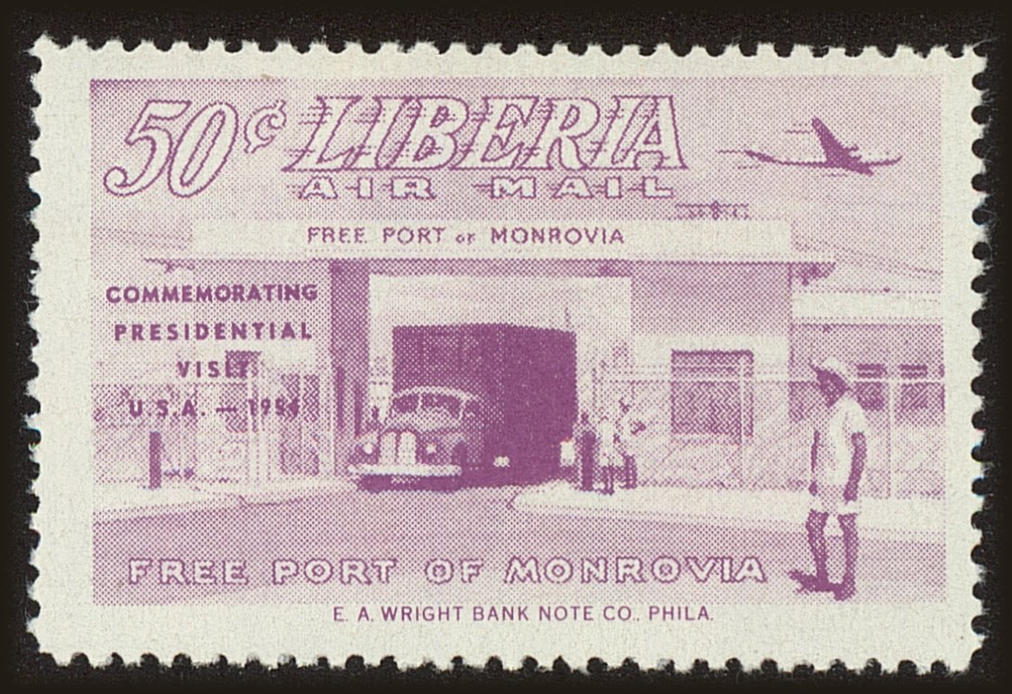 Front view of Liberia C85 collectors stamp