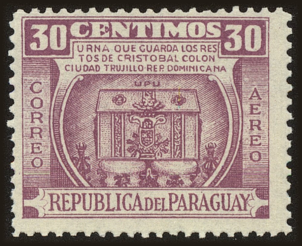 Front view of Paraguay C191 collectors stamp