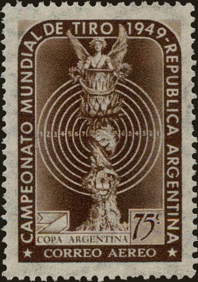 Front view of Argentina C58 collectors stamp