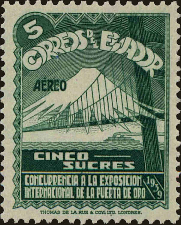 Front view of Ecuador C79 collectors stamp