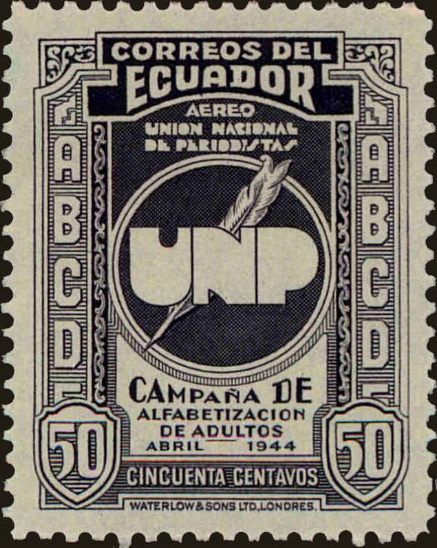 Front view of Ecuador C156 collectors stamp
