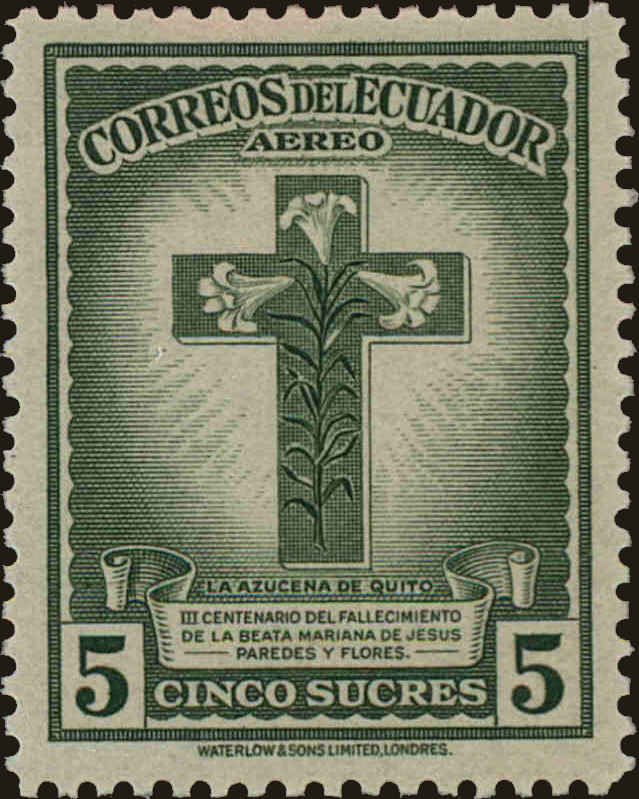 Front view of Ecuador C164 collectors stamp