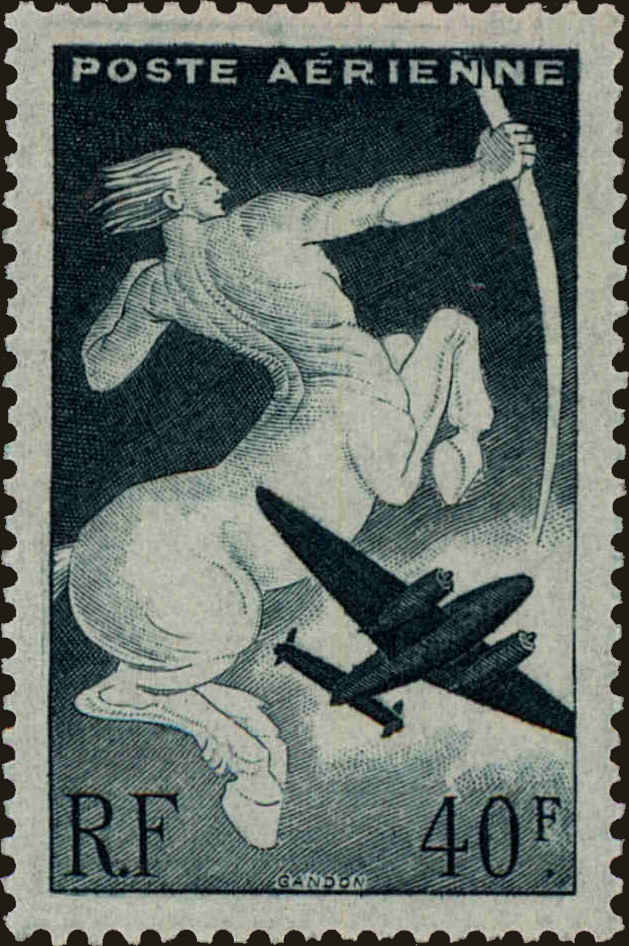 Front view of France C18 collectors stamp