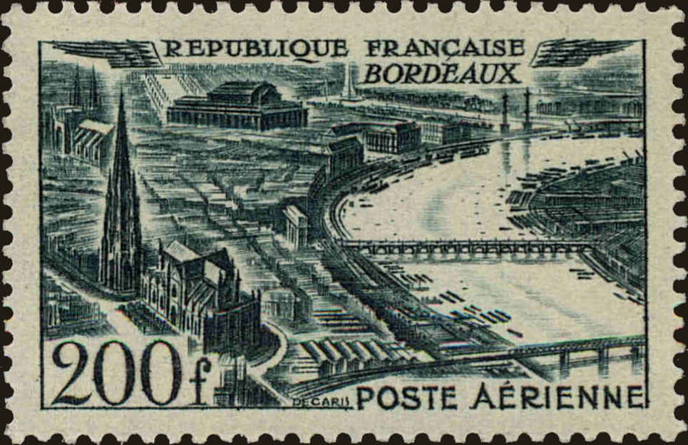 Front view of France C24 collectors stamp