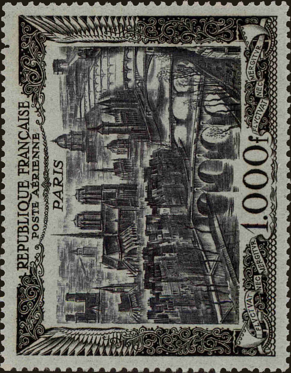 Front view of France C27 collectors stamp