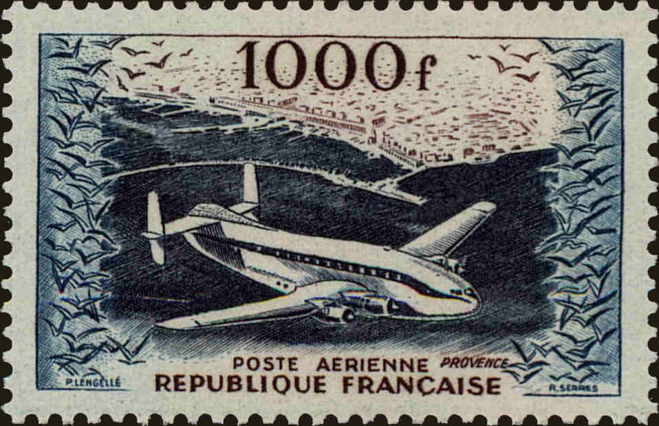 Front view of France C32 collectors stamp
