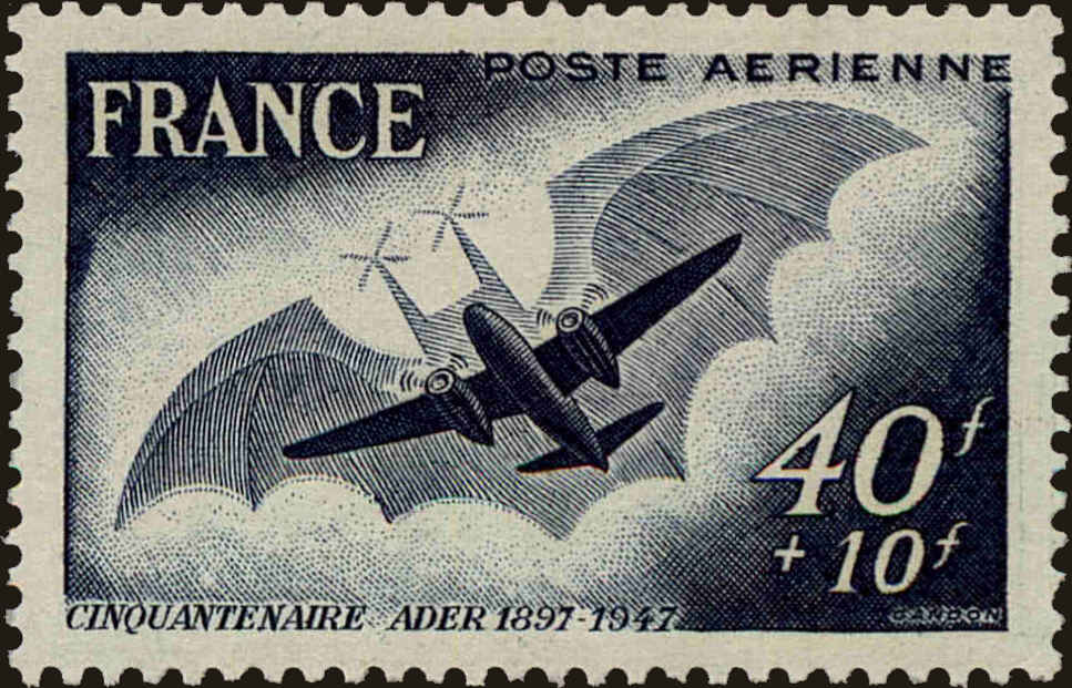 Front view of France CB3 collectors stamp