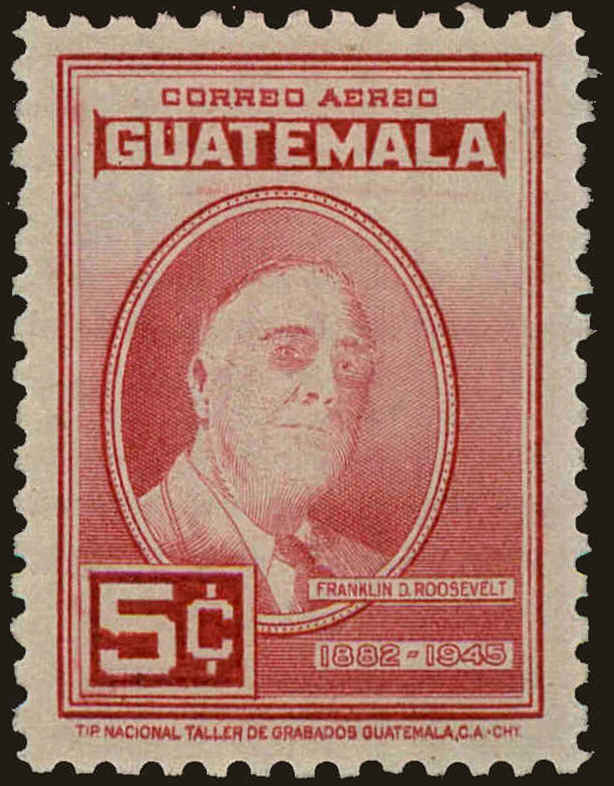 Front view of Guatemala C151 collectors stamp