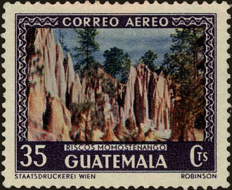Front view of Guatemala C170 collectors stamp