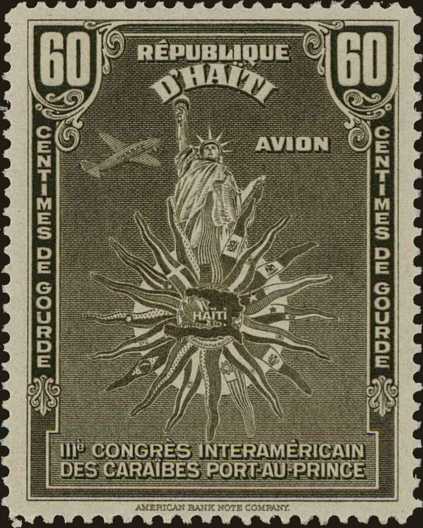 Front view of Haiti C12 collectors stamp