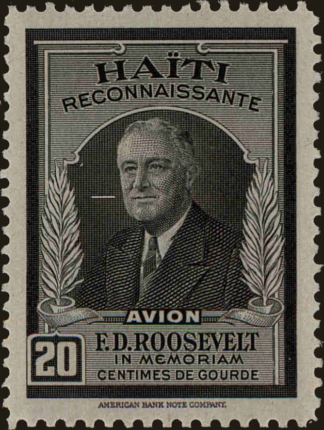 Front view of Haiti C33 collectors stamp