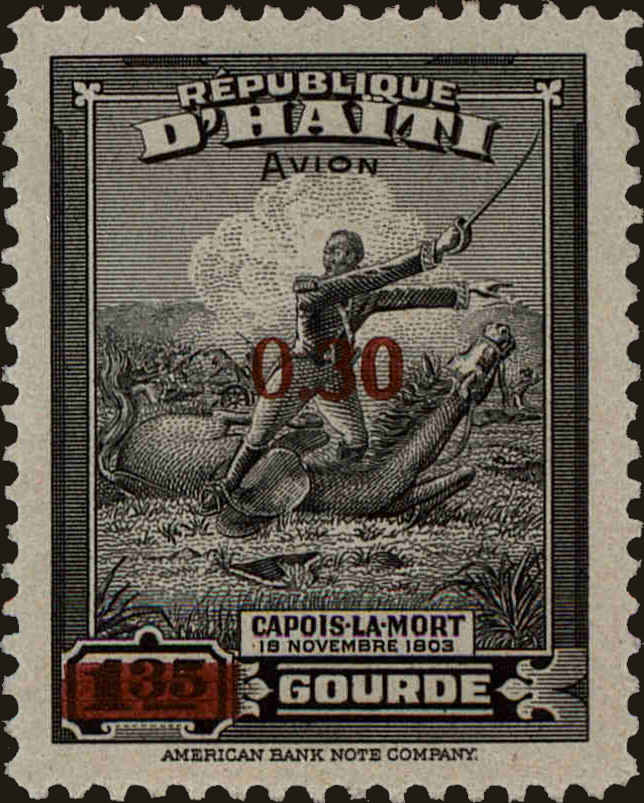 Front view of Haiti C45 collectors stamp