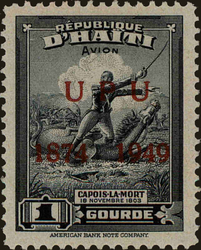 Front view of Haiti C50 collectors stamp