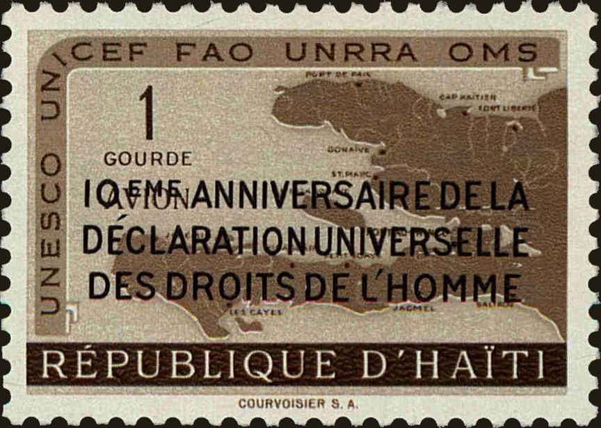 Front view of Haiti C138b collectors stamp