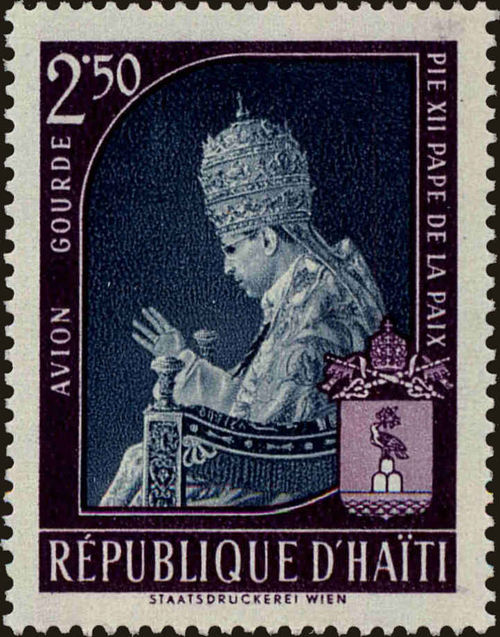Front view of Haiti C141 collectors stamp