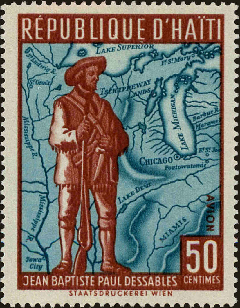 Front view of Haiti C145 collectors stamp