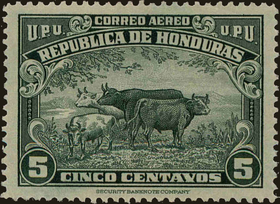 Front view of Honduras C130 collectors stamp