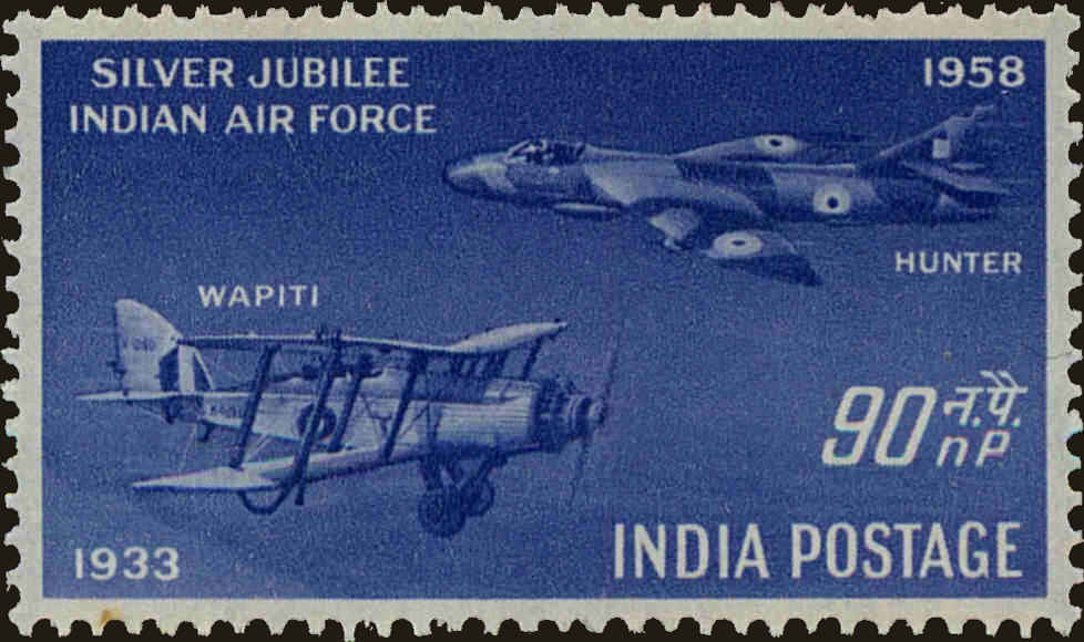 Front view of India 301 collectors stamp