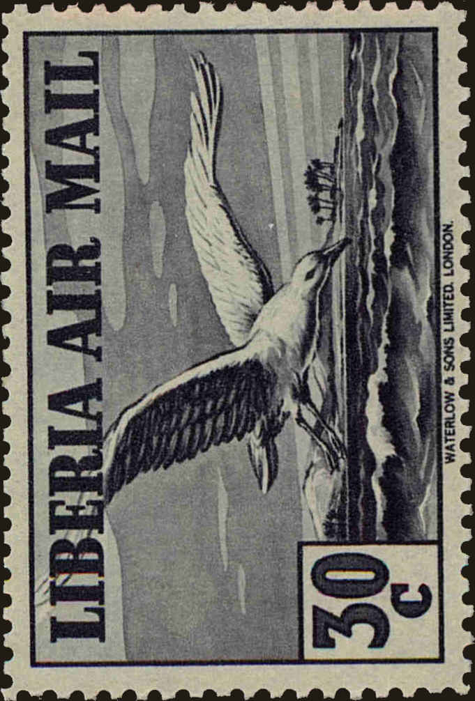 Front view of Liberia C11 collectors stamp