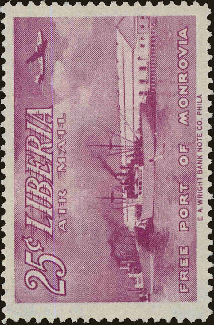 Front view of Liberia C72 collectors stamp