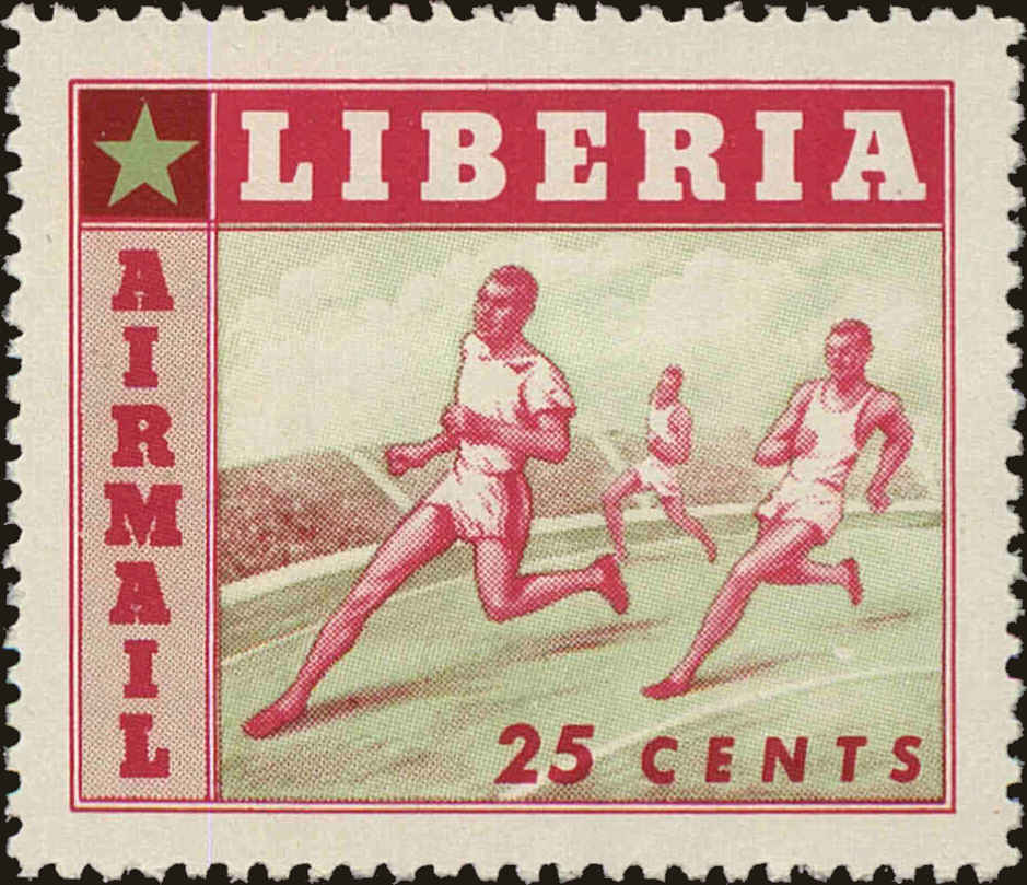 Front view of Liberia C90 collectors stamp