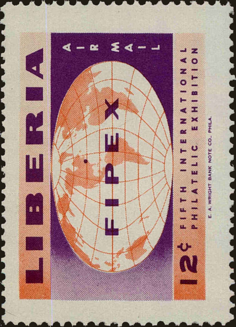 Front view of Liberia C101 collectors stamp