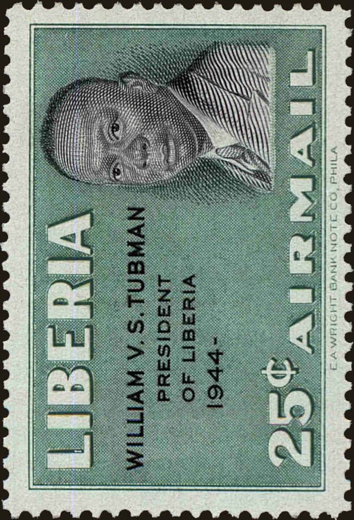 Front view of Liberia C118 collectors stamp