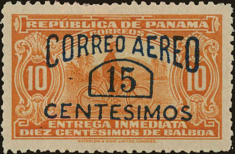 Front view of Panama C3 collectors stamp