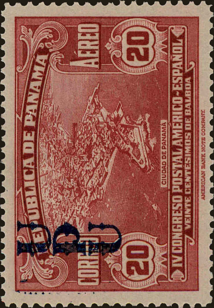 Front view of Panama C29 collectors stamp