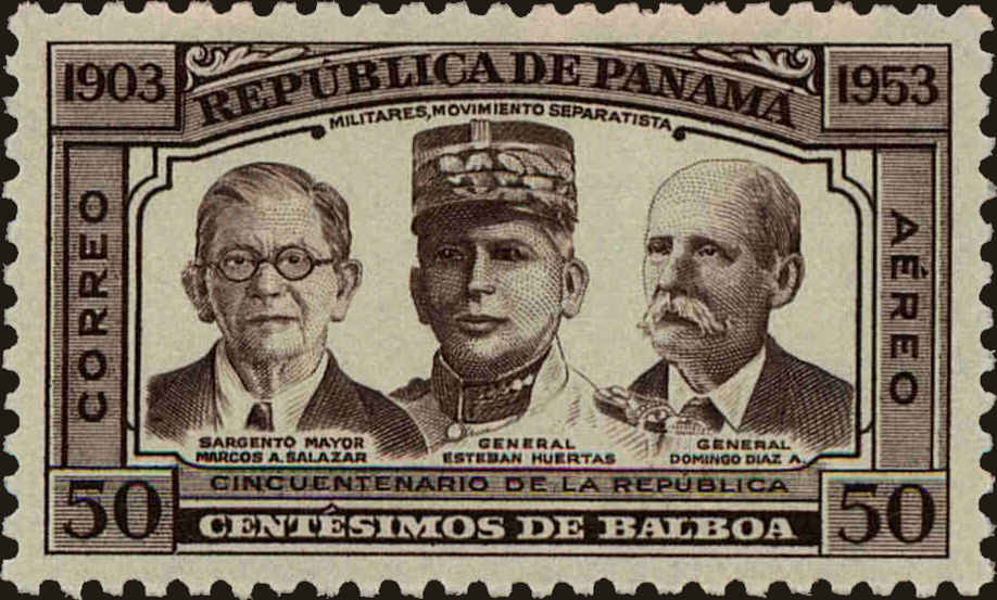 Front view of Panama C144 collectors stamp