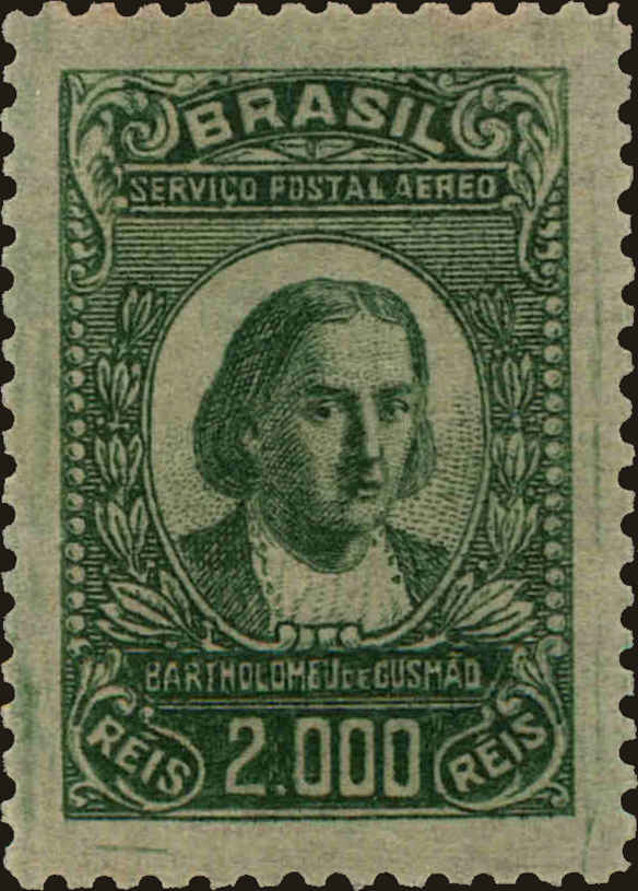 Front view of Brazil C22 collectors stamp