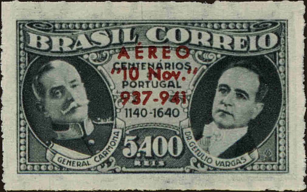 Front view of Brazil C45 collectors stamp