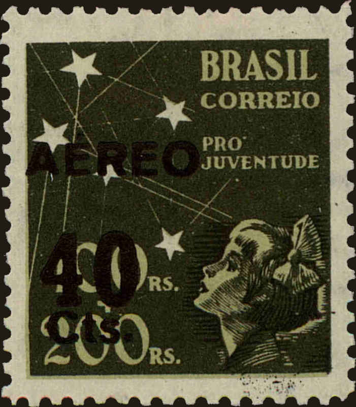 Front view of Brazil C56 collectors stamp