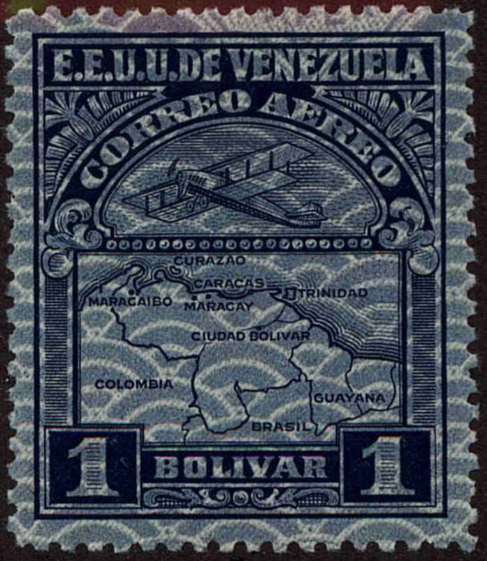 Front view of Venezuela C24 collectors stamp