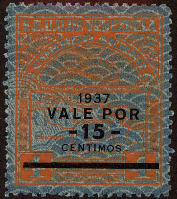 Front view of Venezuela C43 collectors stamp
