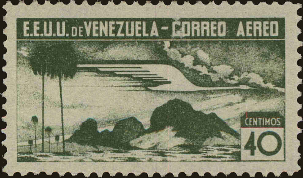 Front view of Venezuela C51 collectors stamp
