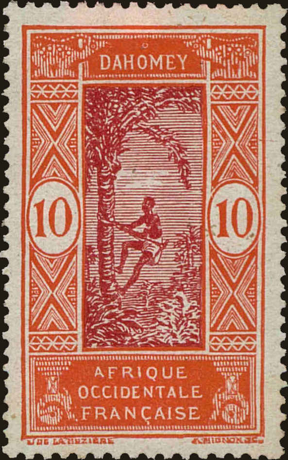 Front view of Dahomey 47b collectors stamp