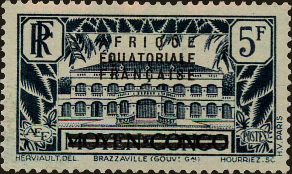 Front view of French Equatorial Africa 24 collectors stamp